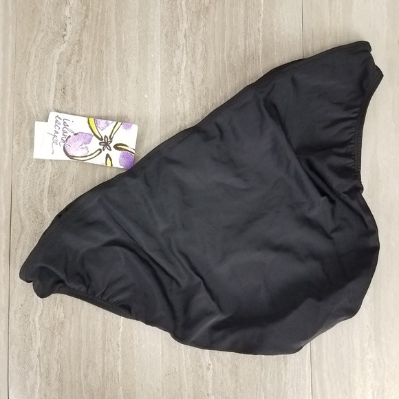 NEW Island Escape Size 14 Swim Bikini Bottom Braid belt Tiki black Swimwear - Picture 4 of 8